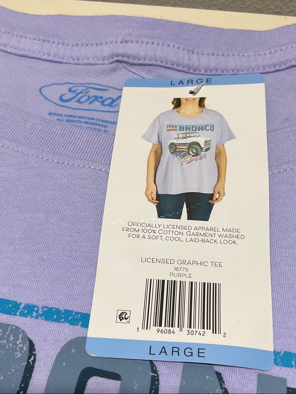 Ford Lavender Bronco Graphic Tee - Women's Short Sleeve